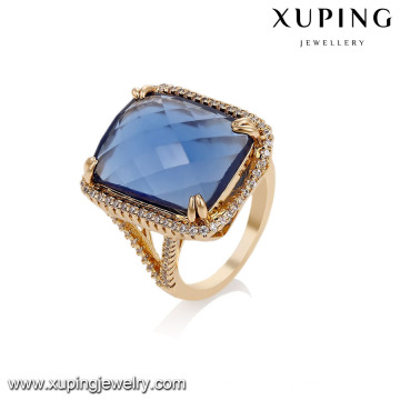14584 Xuping elegant delicacy 18K gold plated finger ring of Square Stone